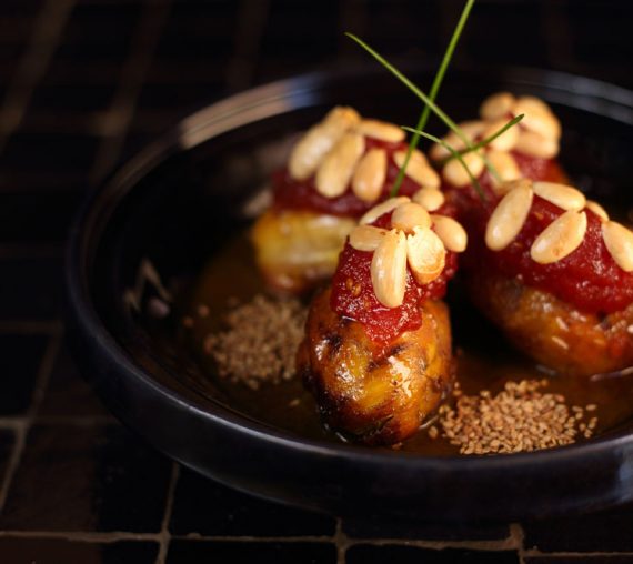 Chicken tajine with caramelized tomato restaurant Latitude 31